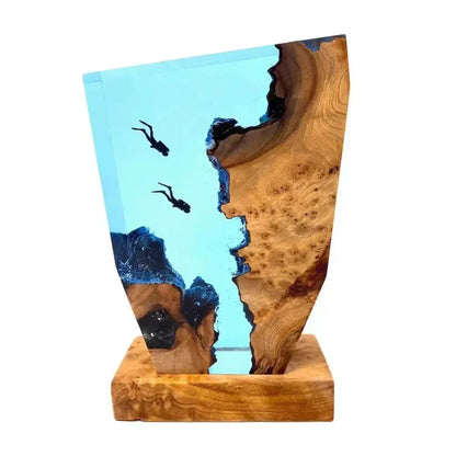 Resin Wave LED Lamp Karnz