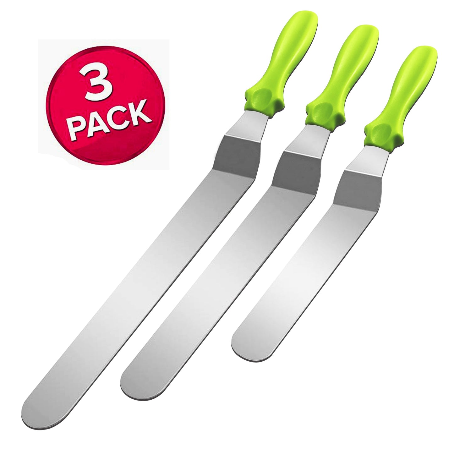 BowLift | Stainless Steel Cake Spatula Set 3 Pack