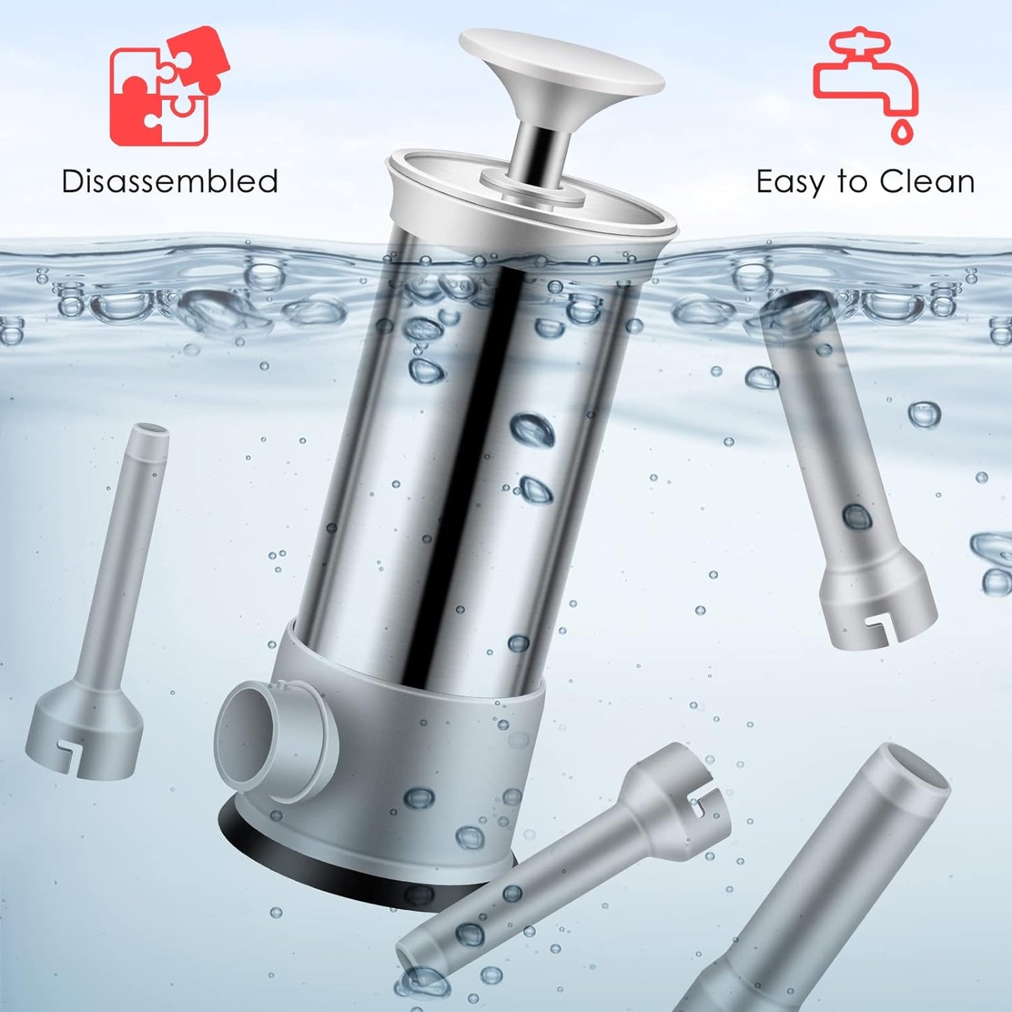 Skanto | Sausage Fillers with 4 Different Sized Filling Pipes