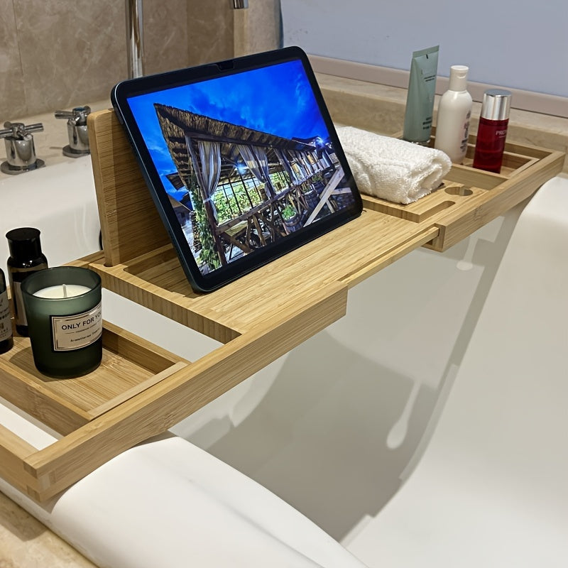 Skanto | Bamboo Bathtub Tray - For Ultimate Relaxation