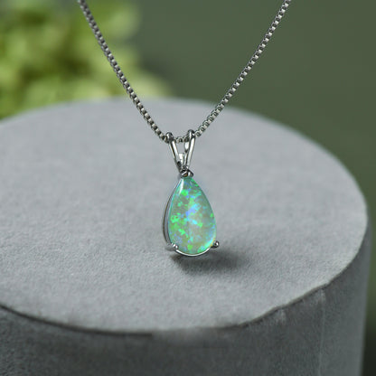 Skanto | Minimalist Drop Opal Pendant Necklace - Selina
