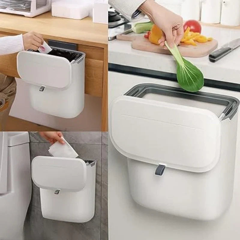 Skanto | Practical Wall-Mounted Kitchen Trash Can – Swivel Trash Can for Kitchen, Bathroom, and Office