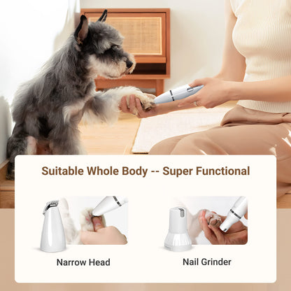 Skanto | Ultimate Pet Grooming Kit - 4-in-1 Electric Clippers with 4 Interchangeable Blades