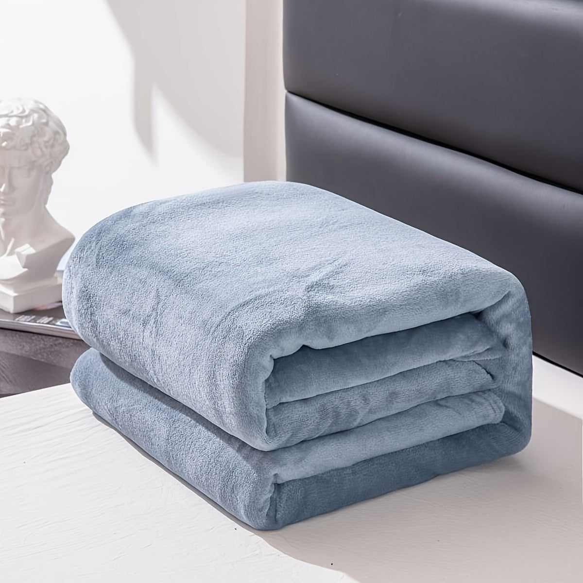 Skanto | Soft and Warm Grey Flannel Blanket for All Seasons
