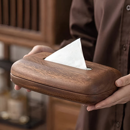 Walnut Wood Tissue Box – Elegant & Functional | Stylish Home Accessory | Skanto