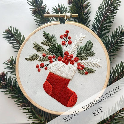 Skanto | Christmas Embroidery Kit DIY | Complete Homemade Decor Kit | 20 cm