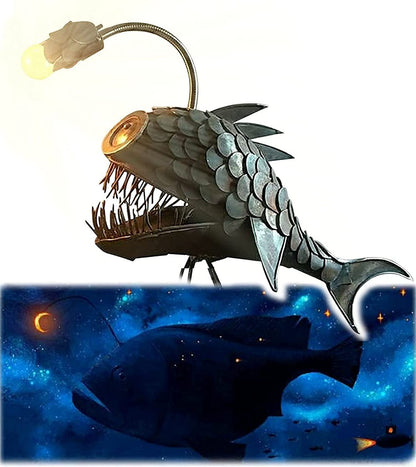 Skanto | Steampunk Angler Fish Lamp