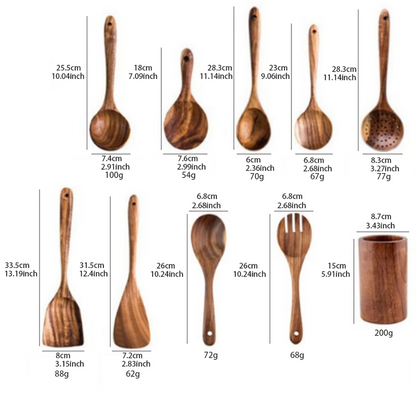 EcoWood – Luxurious wooden cookware set with Karnz storage bucket