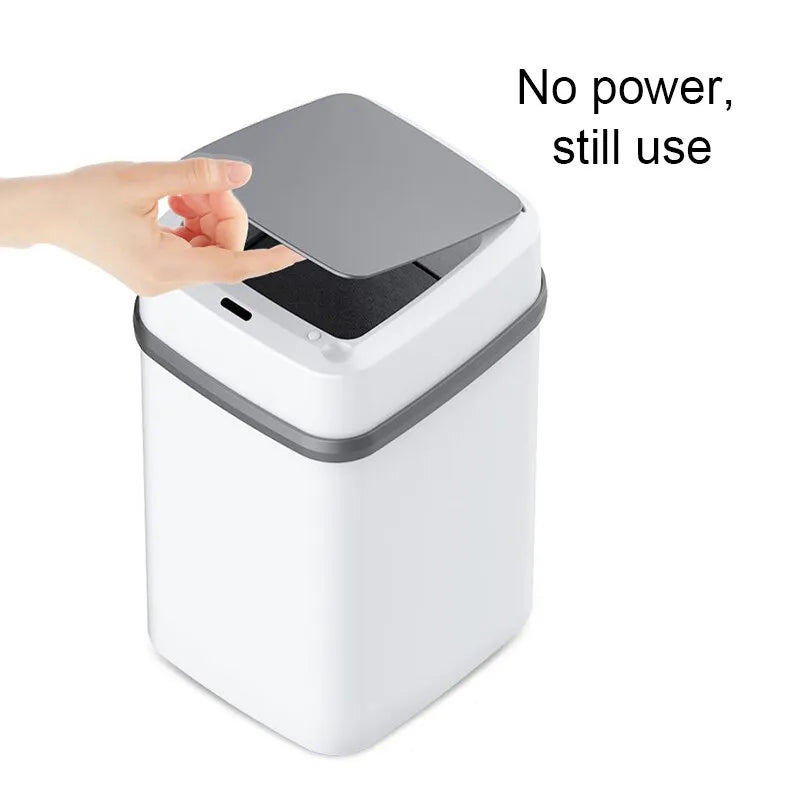 Kitchen Waste Bin 13L Bathroom Touch Trash Can for Toilet Smart Trash Can Waste Container Dustbin Smart Garbage Can Kitchen