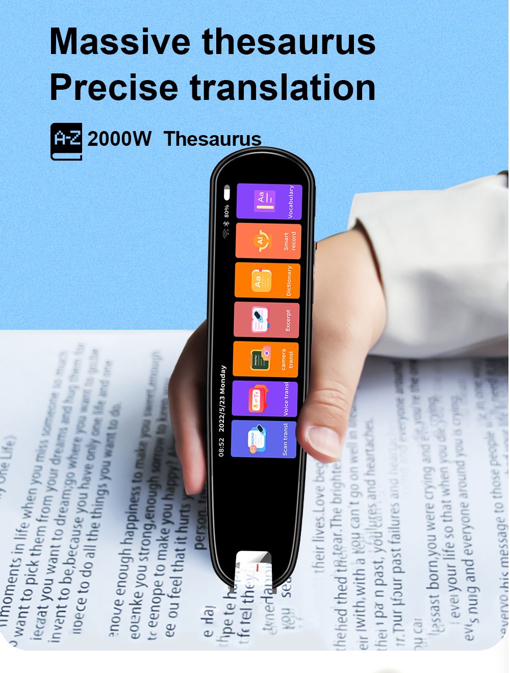 Skanto | Precision 112-Language Translation & Reading Pen – Instant Text & Speech Translator