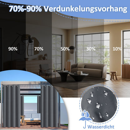 Outdoor Curtain Waterproof with Grommets | Skanto