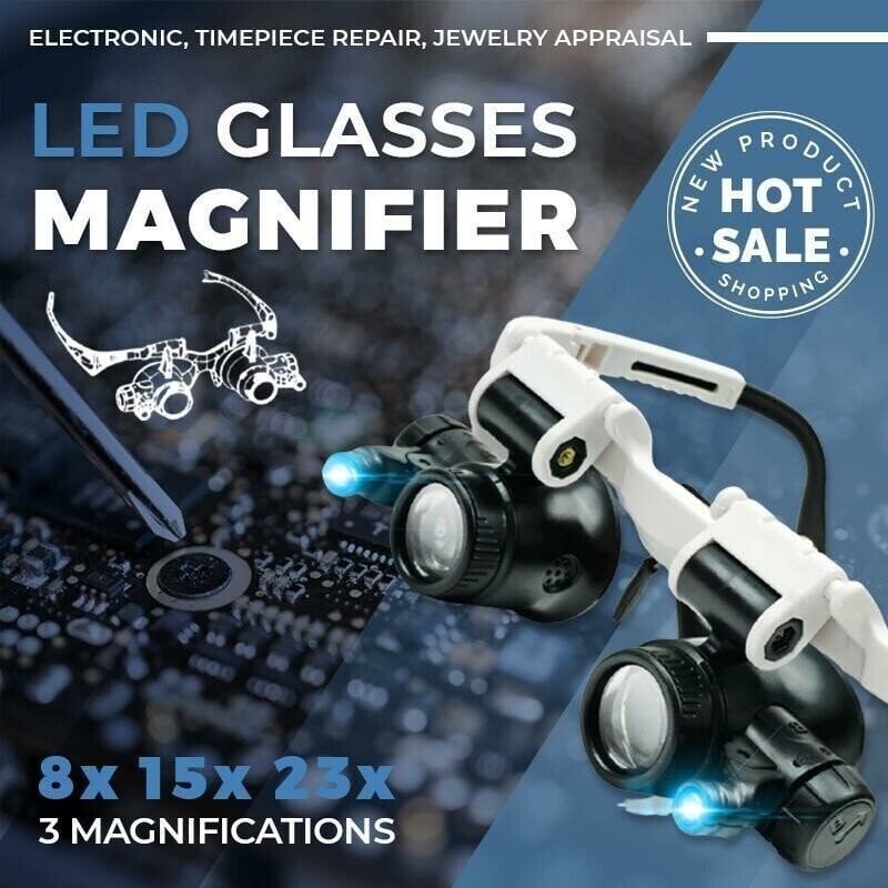 BowLift | LED Glasses Magnifier 8x 15x 23x