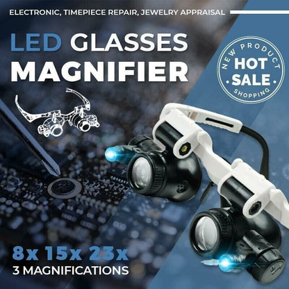BowLift | LED Glasses Magnifier 8x 15x 23x