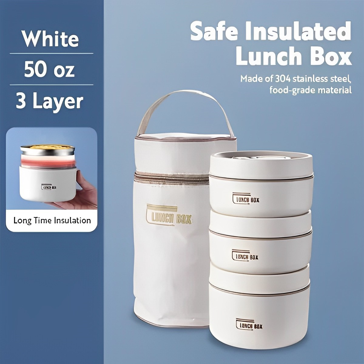 CuisineChic - Insulated Thermal Lunch Box for Fresh and Healthy Meals