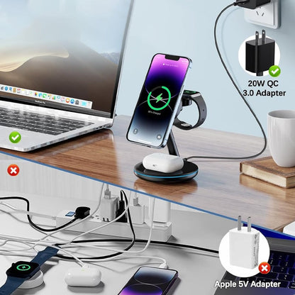 Skanto | Foldable Magnetic 3-in-1 Wireless Charger