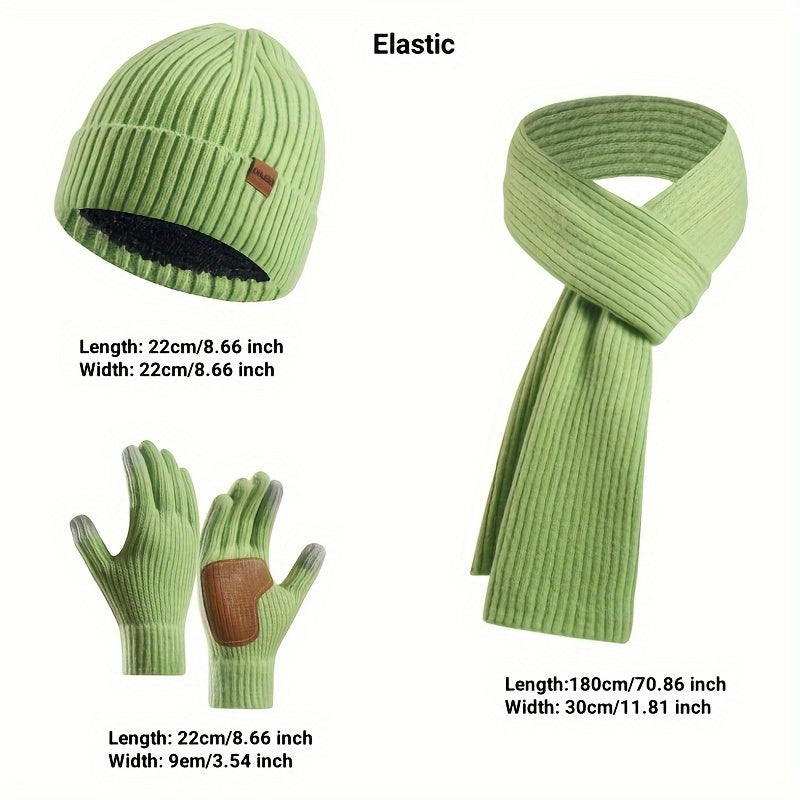 Skanto | Winter Comfort Set – Knit Hat, Scarf, and Gloves for Unisex