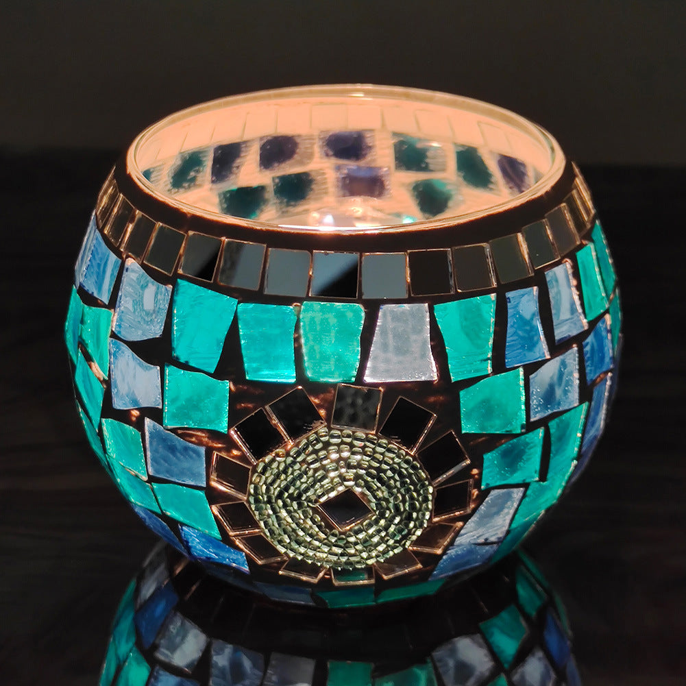 Brehn | European Retro Glass Mosaic Tealight Holder