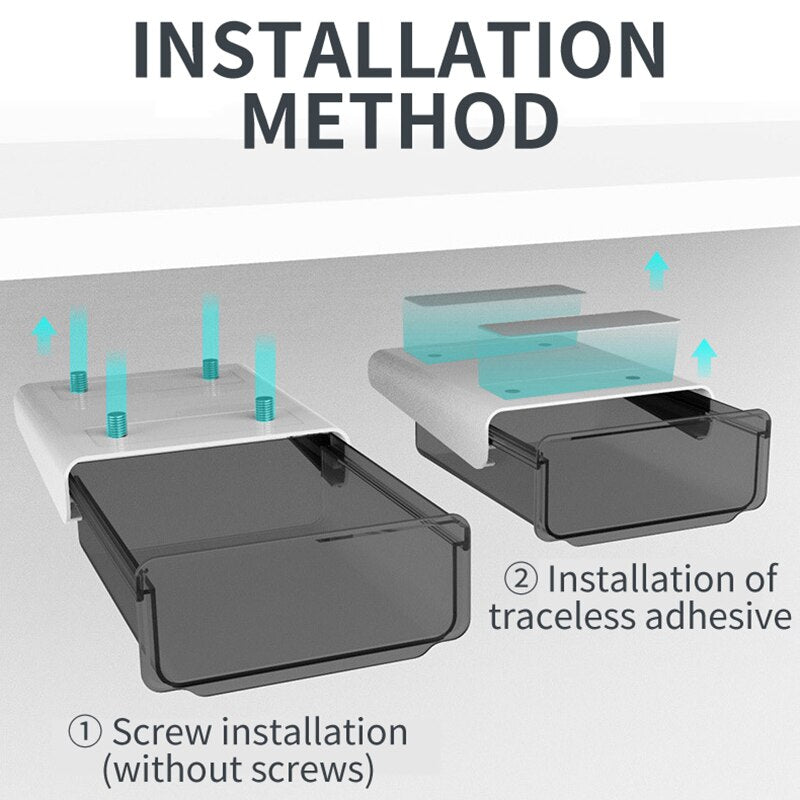 Skanto | Office Adhesive Hidden Transparent Drawer