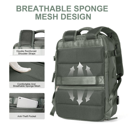BowLift | Women's Large Travel Backpack – Waterproof Hiking Rucksack | Anti-Theft & USB Charging