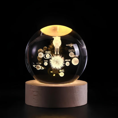 BowLift | SolarSphere – Crystal Solar System with LED Lighting | Educational & Decorative Gift