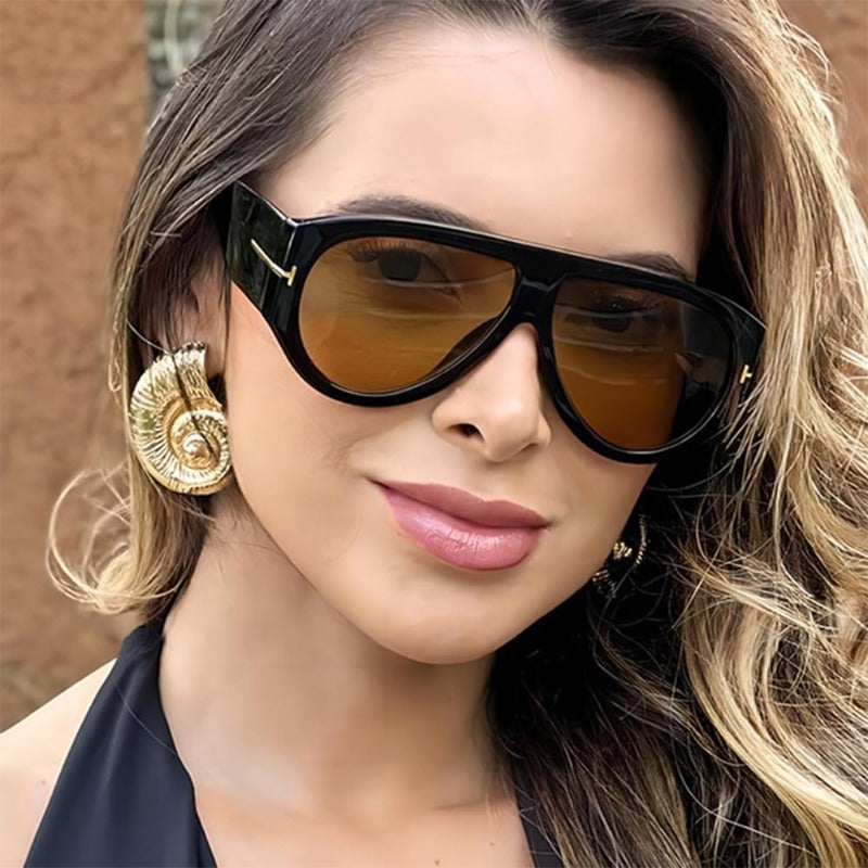 Oversized UV400 Aviator Sunglasses Bowlift
