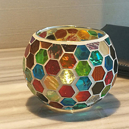 Kalsten | European Retro Glass Mosaic Tealight Holder