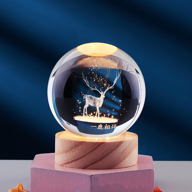 3D Crystal Ball Night Lamp