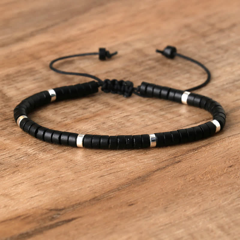 Skanto | Braided bracelet with 2,4 mm natural stone beads – Seraphina