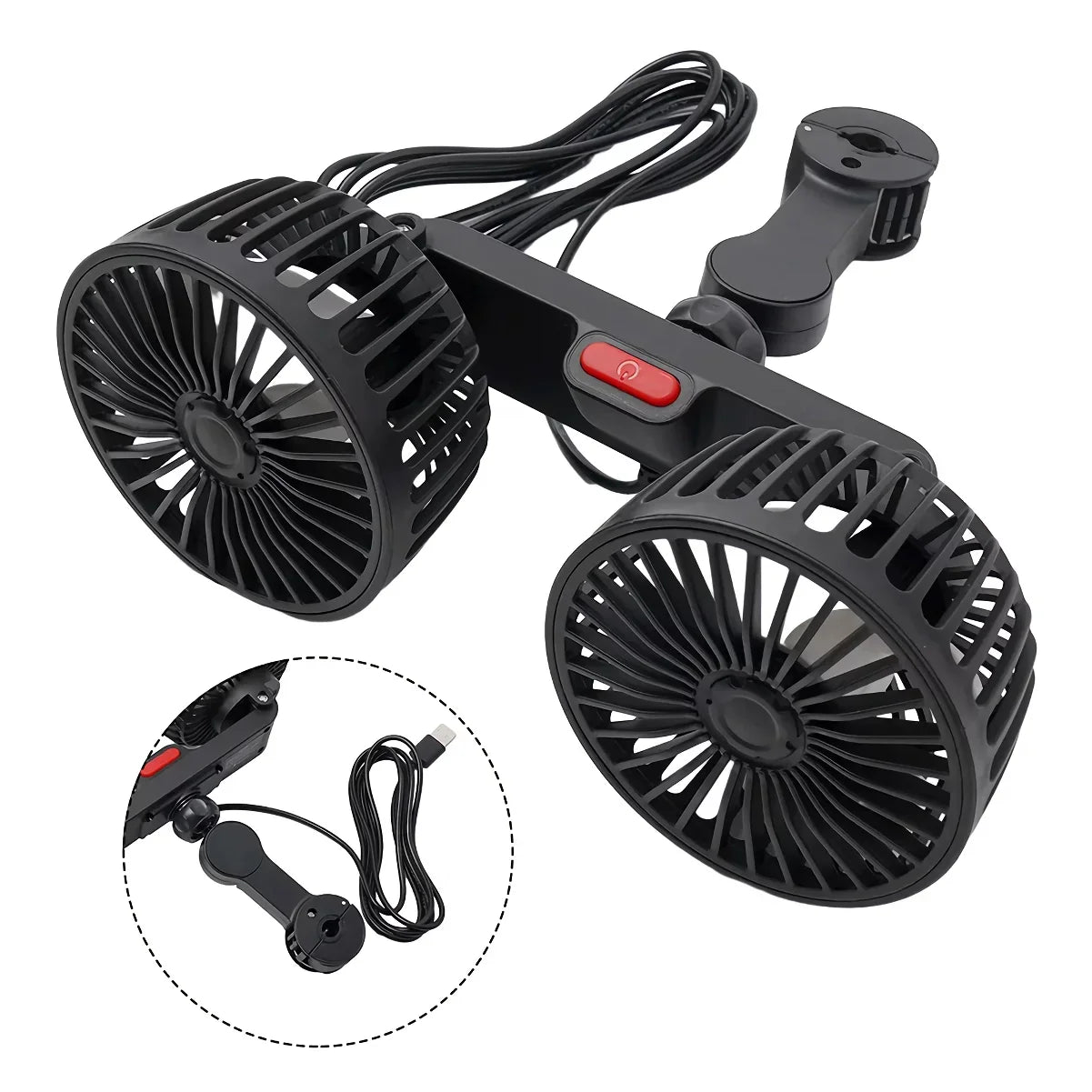 Dual Head Car Seat Cooling Fan | Bowlift