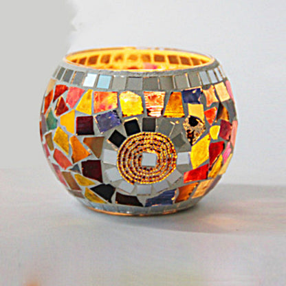 Brehn | European Retro Glass Mosaic Tealight Holder