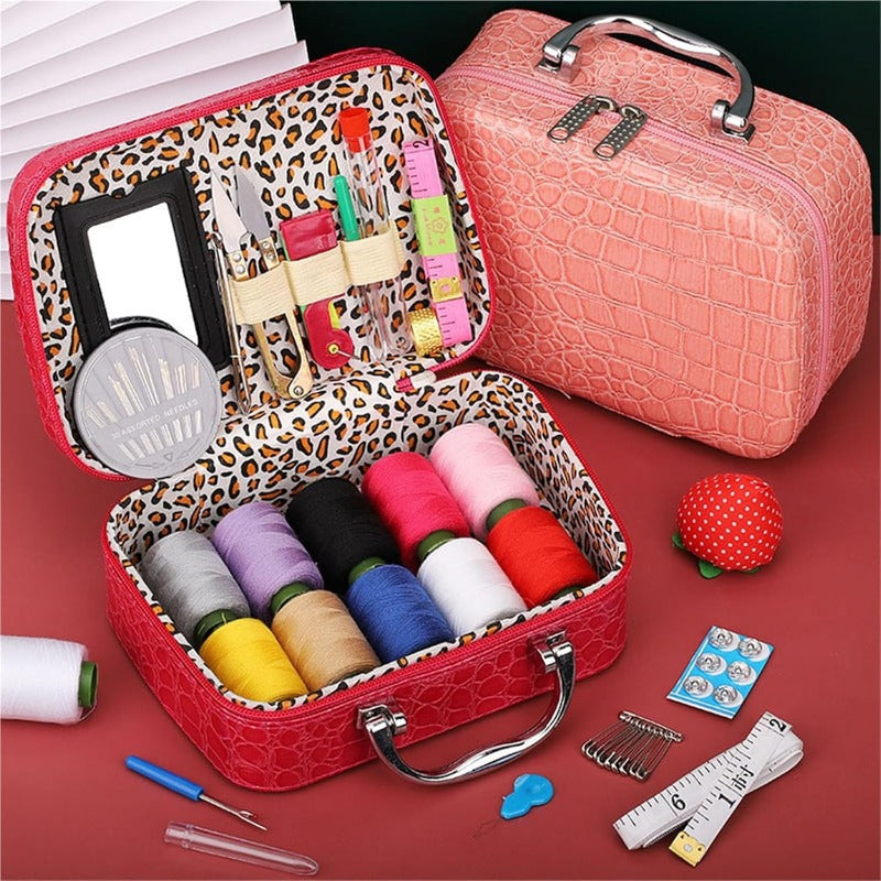 BowLift | CraftVault Portable Sewing Kit in Faux Leather Case