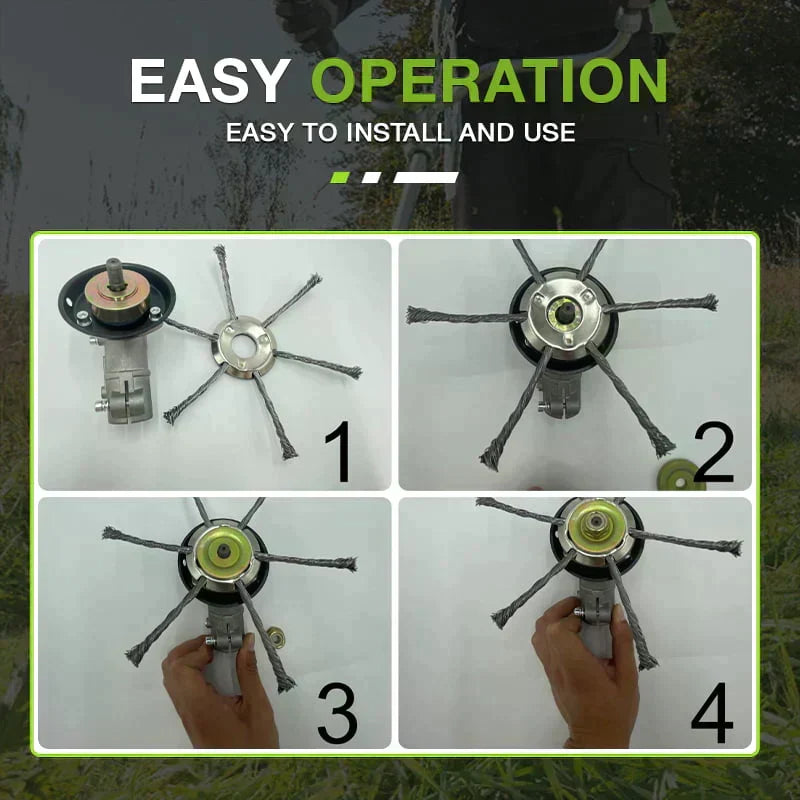 Steel wire grass cutting head