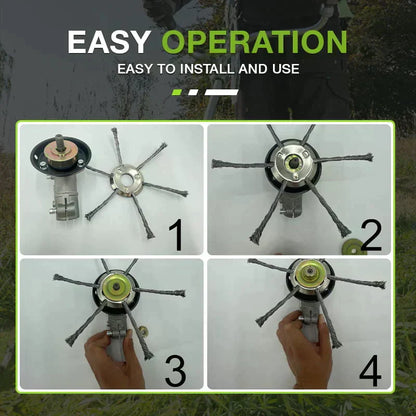 Steel wire grass cutting head