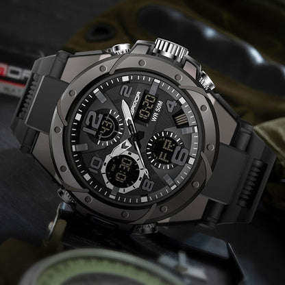 Skanto | TitanGuard Military Men's Watch – Robust Multifunctional Analog & Digital Watch