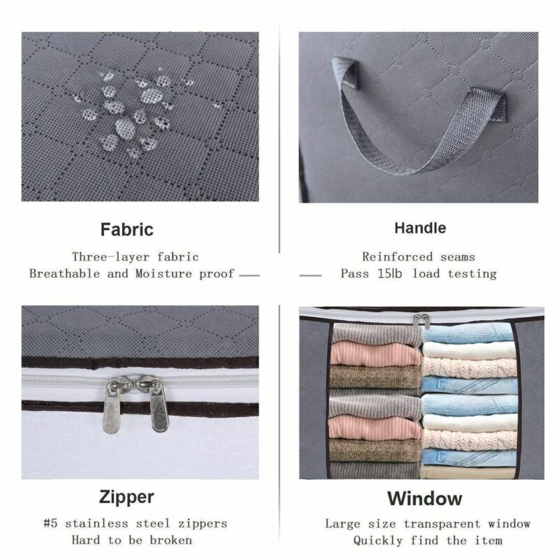 Skanto | Clothes Quilt Blanket Storage Bag Fabric Home Organizer Box Bags Zipper