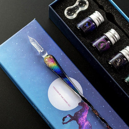 Skanto | Calligraphy Glass Dip Pen Ink Set