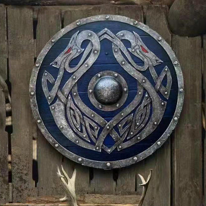 Skanto | Eivor Valhalla Raven Battle Damaged Viking Wood Shield 30CM
