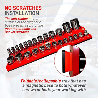 Heavy-Duty Magnetic Socket Organizer Bowlift