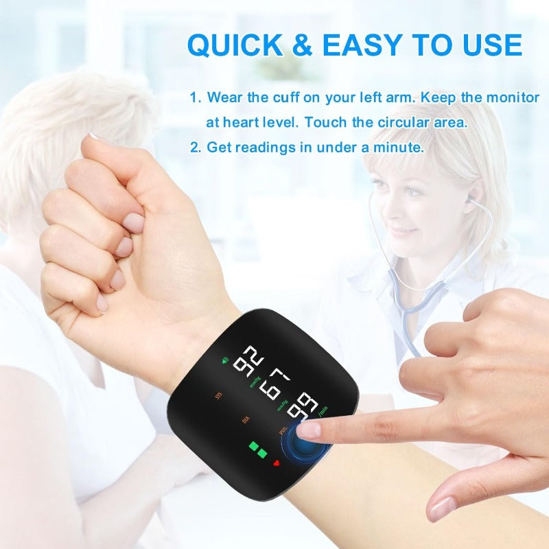 USB-C Rechargeable Wrist Blood Pressure Monitor Bowlift