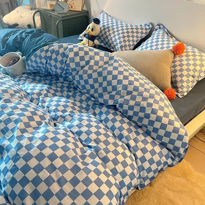 BowLift | Abstract Chessboard Single Bed Linen Set