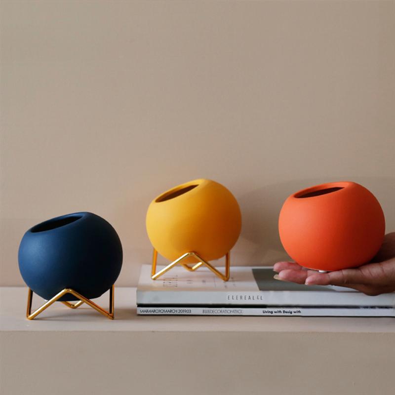 Skanto | Abstract Colors Ceramic Planters with Stand
