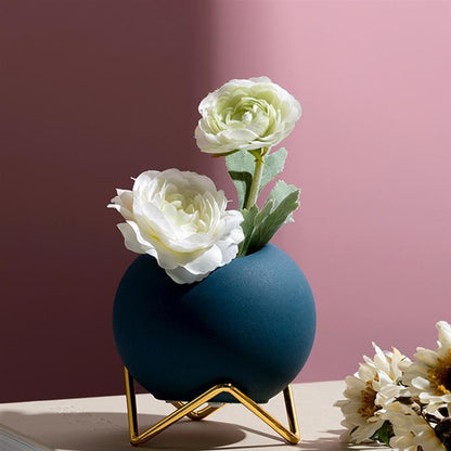 Skanto | Abstract Colors Ceramic Planters with Stand