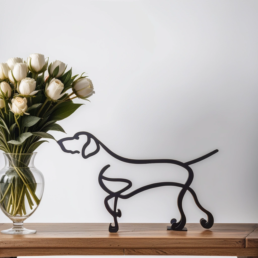 BowLift | Artipaws Abstract Dog Sculpture | Modern Design | High-Quality Art Figure | For Shelf & Table