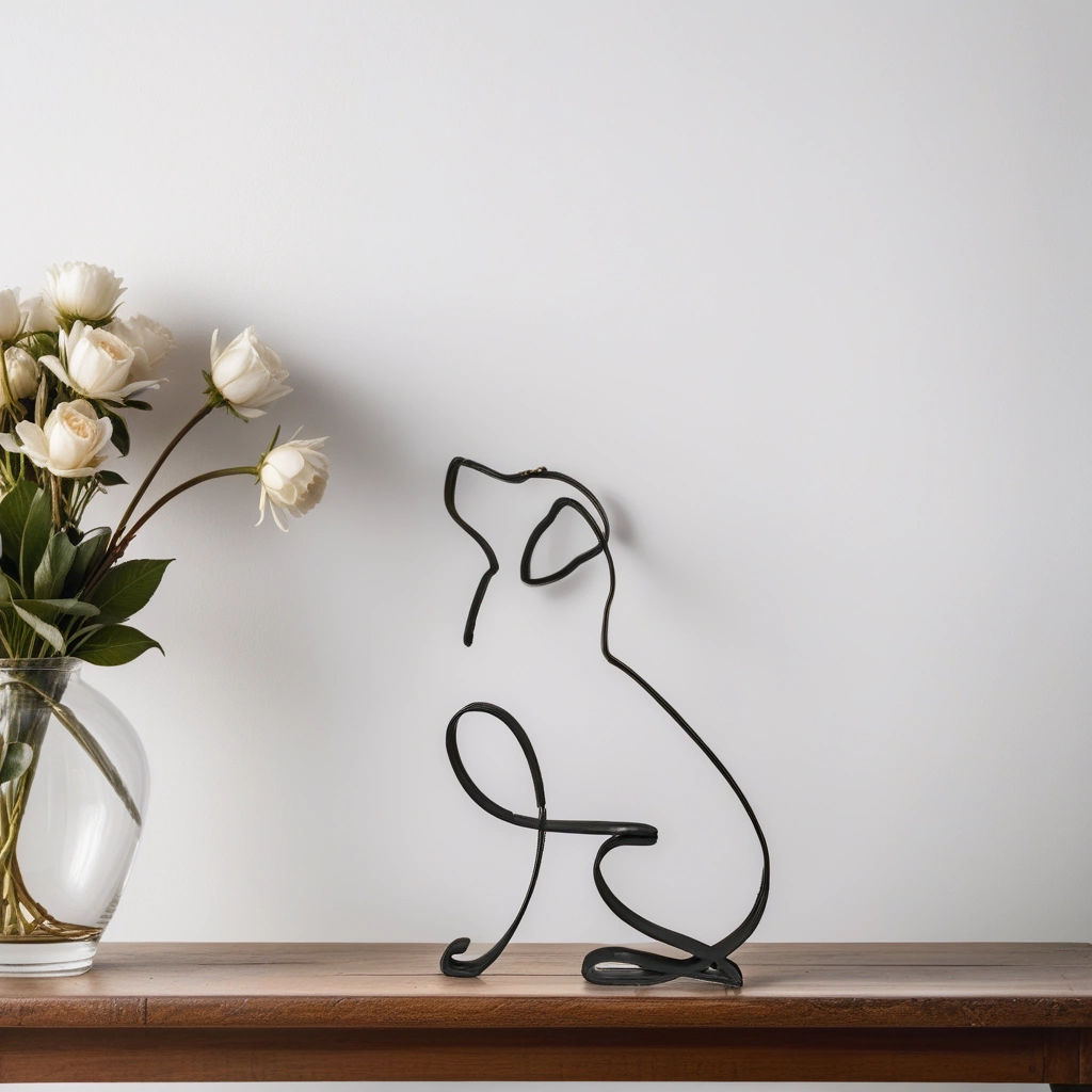 BowLift | Artipaws Abstract Dog Sculpture | Modern Design | High-Quality Art Figure | For Shelf & Table