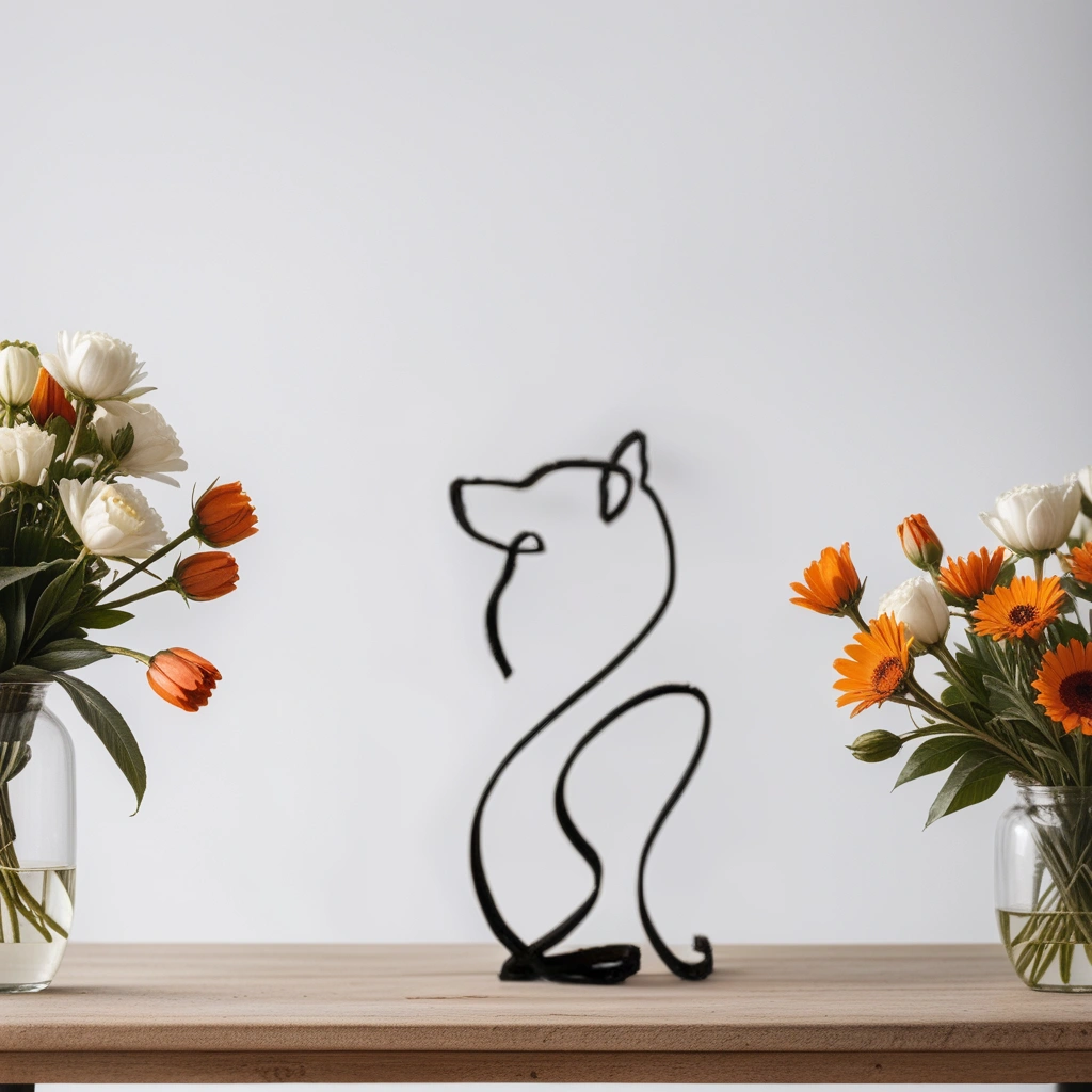 BowLift | Artipaws Abstract Dog Sculpture | Modern Design | High-Quality Art Figure | For Shelf & Table