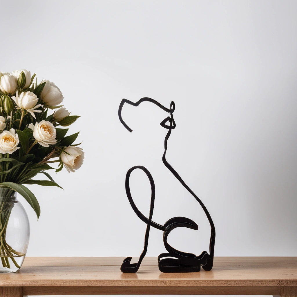 BowLift | Artipaws Abstract Dog Sculpture | Modern Design | High-Quality Art Figure | For Shelf & Table