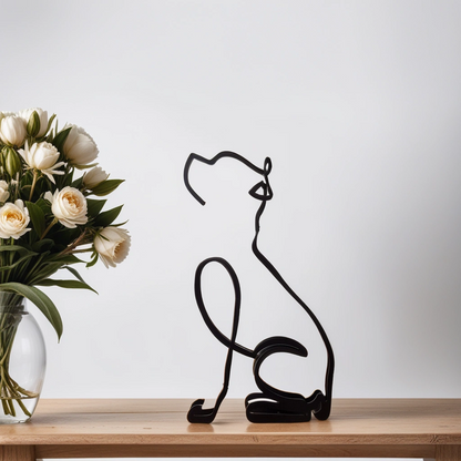 BowLift | Artipaws Abstract Dog Sculpture | Modern Design | High-Quality Art Figure | For Shelf & Table