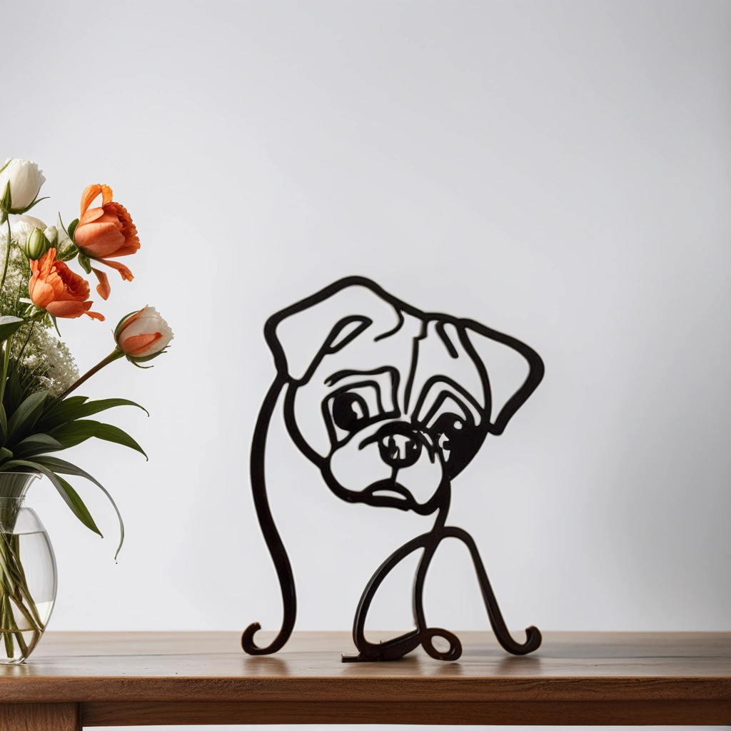 BowLift | Artipaws Abstract Dog Sculpture | Modern Design | High-Quality Art Figure | For Shelf & Table