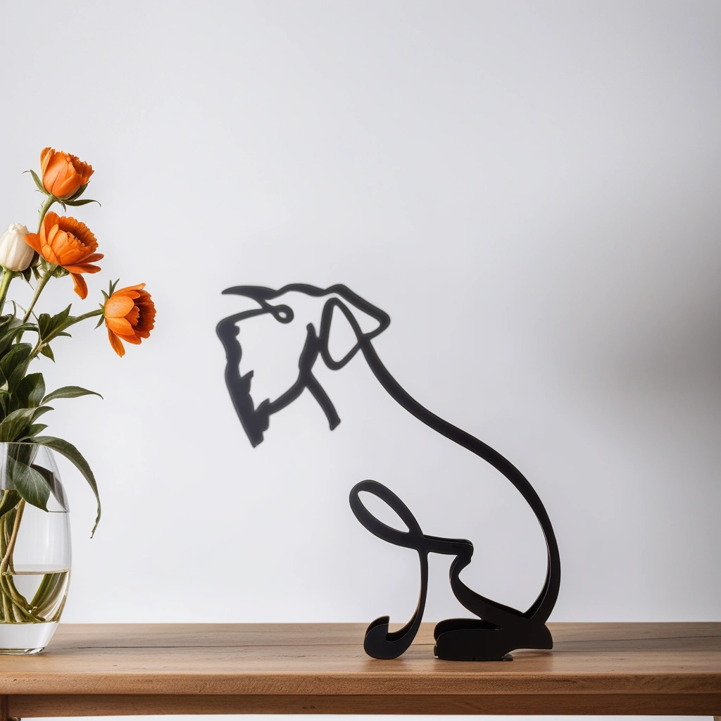 BowLift | Artipaws Abstract Dog Sculpture | Modern Design | High-Quality Art Figure | For Shelf & Table