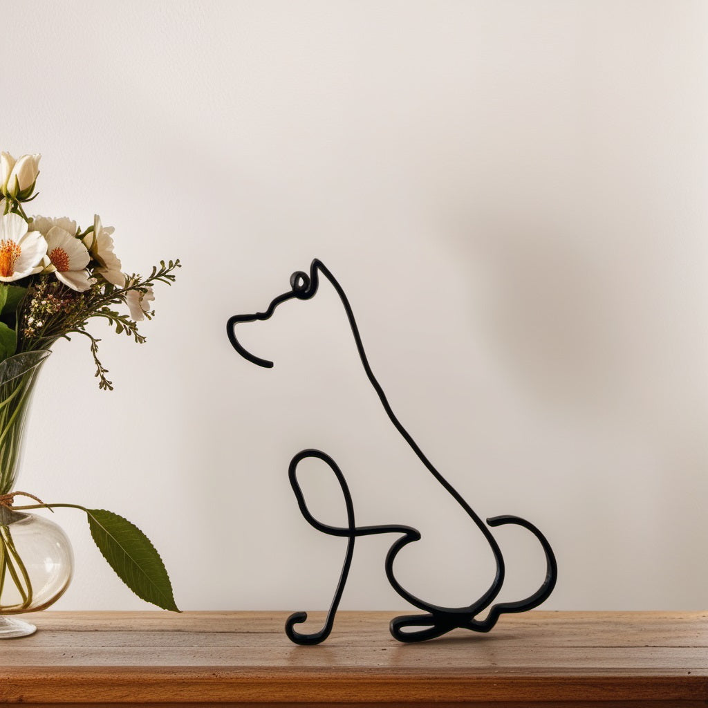 BowLift | Artipaws Abstract Dog Sculpture | Modern Design | High-Quality Art Figure | For Shelf & Table
